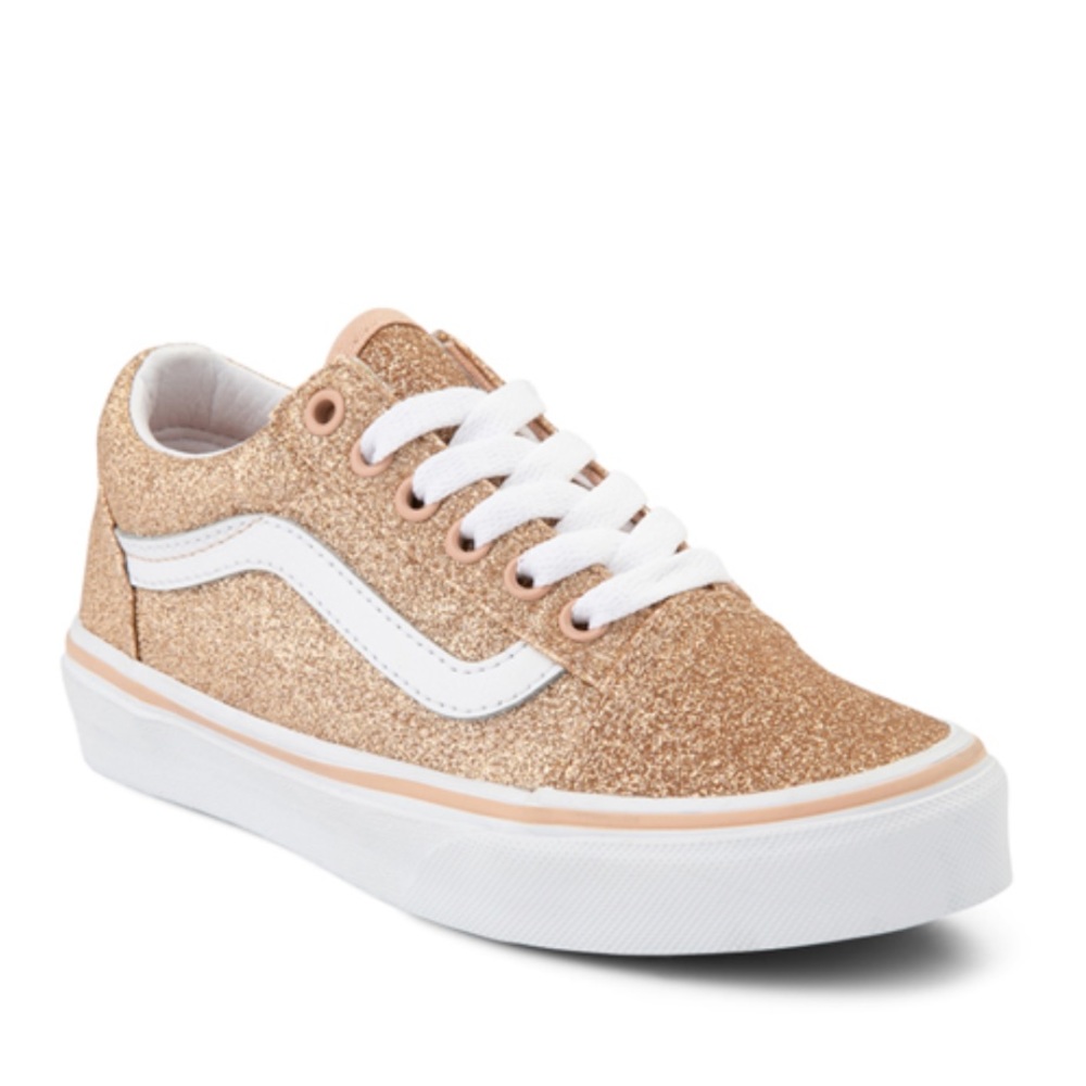 Vans Old Skool Glitter Skate Shoe - Little Kid - US 12.0 Color-Amberlight